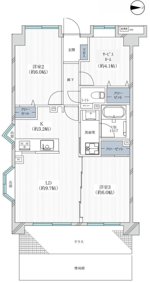 2LDK+S（納戸）、価格2680万円、専有面積62.7m2